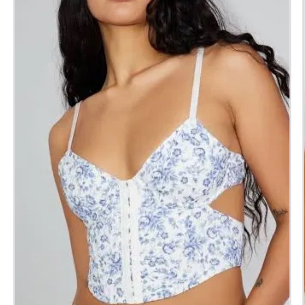 Garage Floral Corset Top